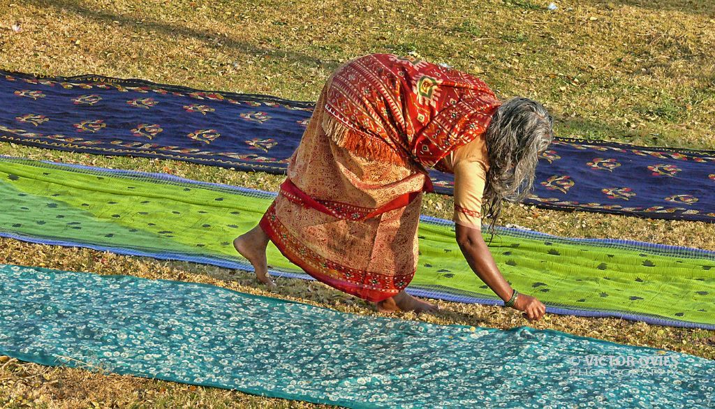 Laying Down the Saris to Dry - Hampi 